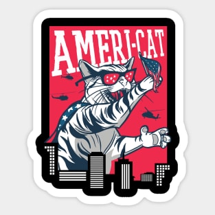American Cat Sticker